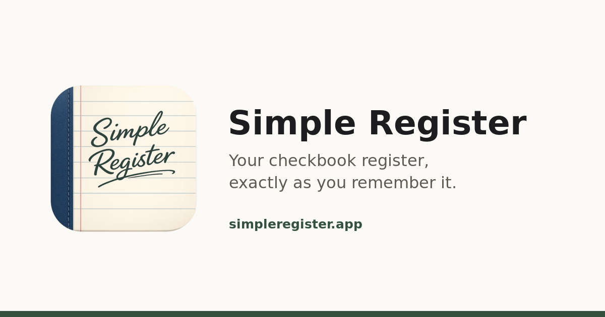 My wife and I built a checkbook app so we can both keep the same register up to date